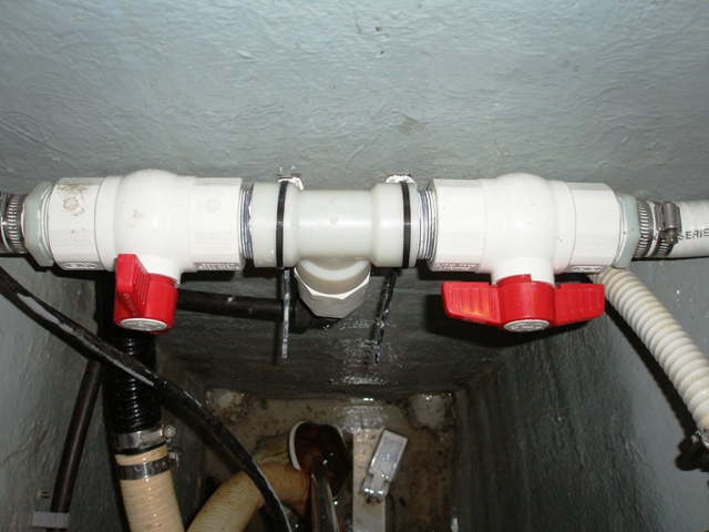 New freshwater manifold installed